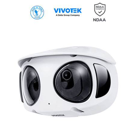 VIVOTEK MS9390-EHV-v2 - Cámara IP Panorámica Exterior 8 MP (4K) de 180°, con IR 20m, WDR Pro, Visión SNV, además micrófono in...