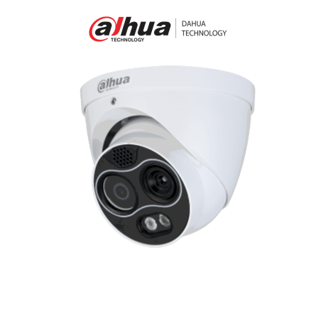 DAHUA TPC-DF1241-B2F2-DW-S8 -Camara IP Dual Termica/ Lente Termico de 2mm (256×192) / Lente Visible de 2mm y 4 Megapixeles/ E...