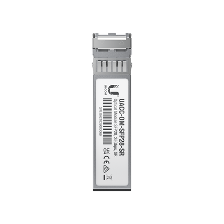 Transceptor de fibra óptica multimodo SFP28 hasta 25 Gbps con 2 conectores LC, hasta 100 mts