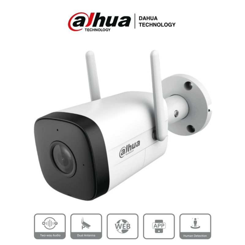 DAHUA IPC-HFW1230DT-STW - Cámara IP Bullet Wifi de 2 Megapixeles/ Lente de 2.8 mm/ 100 Grados de Apertura/ IR de 30 Metros/ H...