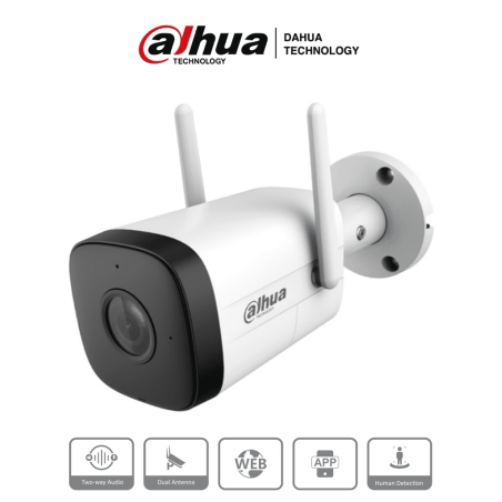 DAHUA IPC-HFW1230DT-STW - Cámara IP Bullet Wifi de 2 Megapixeles/ Lente de 2.8 mm/ 100 Grados de Apertura/ IR de 30 Metros/ H...