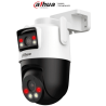 DAHUA IPC-WPT1339DD-SW-3E2-PV -Cámara IP PT Wifi Dual de 6 MP/ Dos lentes de 3 MP cada uno (fijo y PT), Iluminador Dual Intel...