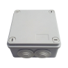 Caja Tipo Estanca IP55, con 6 Entradas, Tapa y Tornillo de Vuelta de 1/4, 100 x 100 x 50 mm (3.94 x 3.94 x 1.97 Pulgadas), Co...