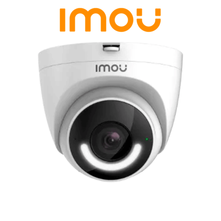 IMOU Turret (IPC-T26EN-0280B-imou) - Cámara IP Domo WiFi de 2MP con disuasión activa, sirena integrada, LED de alta potencia,...