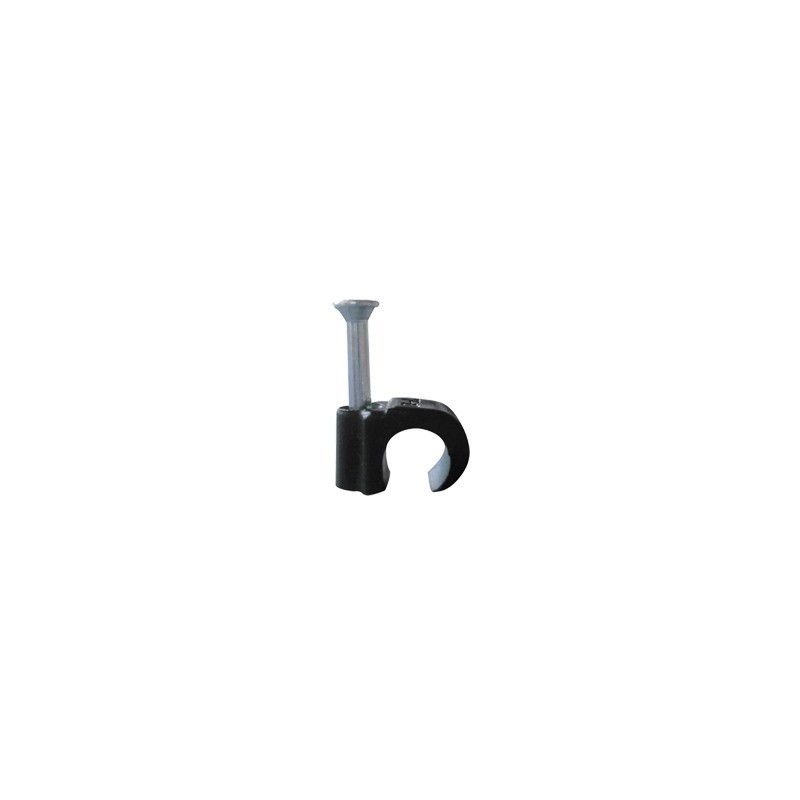 Grapa reforzada para cable redondo de 7mm color negro (100pzs) (3103-00300)