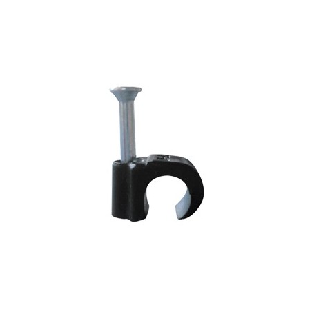 Grapa reforzada para cable redondo de 7mm color negro (100pzs) (3103-00300)