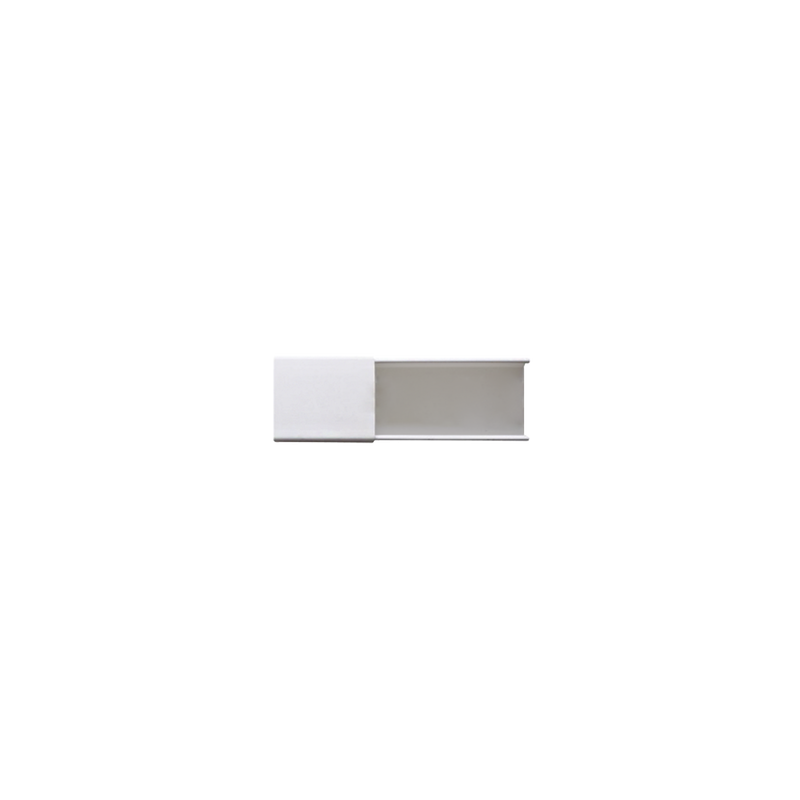 Canaleta blanca sin división, de PVC auto extinguible, 48 x 16 x tramo 2.5m (6101-01260