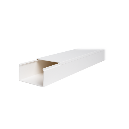 Canaleta TMK-4577 en PVC Blanco Autoextinguible: Solución Segura y Estética para Entornos Interiores, con Gran Capacidad de R...