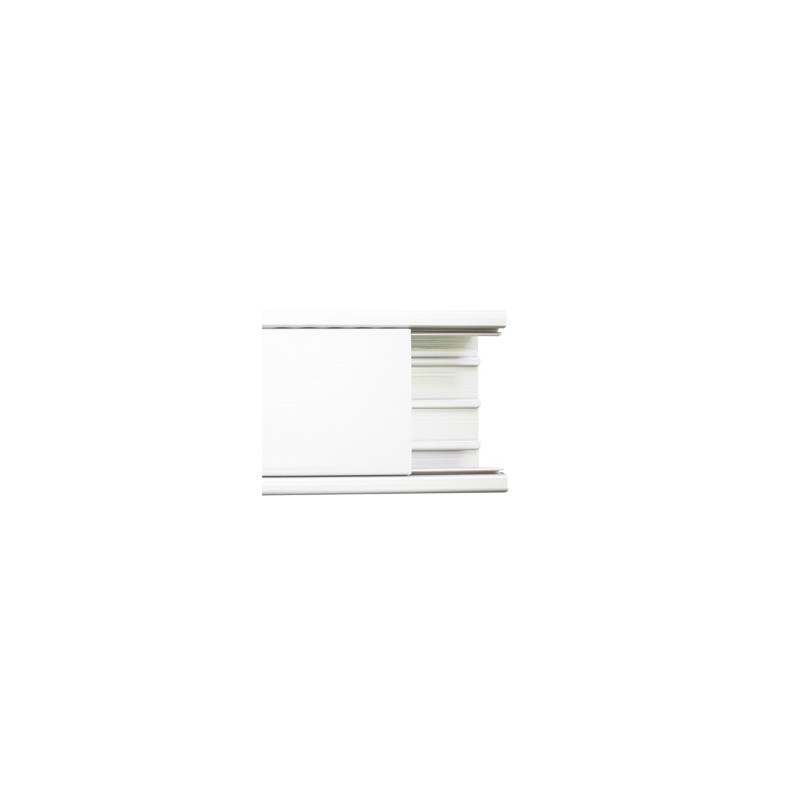 Canaleta con tapa en color blanco de PVC auto extinguible 100 x 52 x 2500mm (5501-01250)
