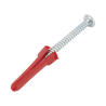 Paquete Con 10 Taquetes Rojos de 1/4" y 10 tornillos 10 x 1 1/2" (4.82 x 38 mm) (1103-05002)