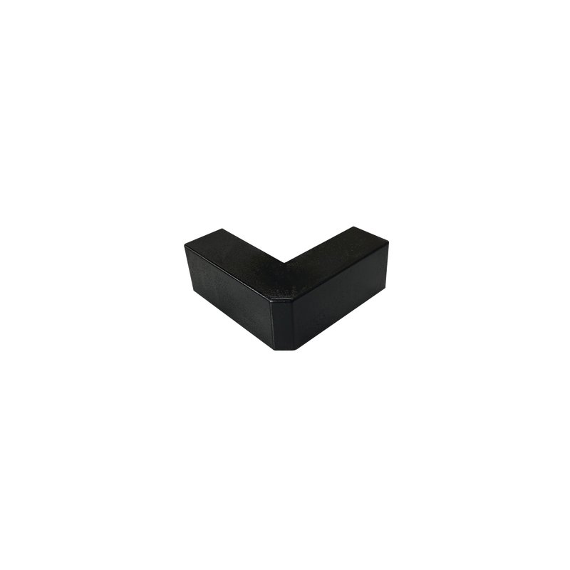 Esquinero Exterior Color Negro de PVC Auto Axtinguible, Para Canaleta TMK-1720-N-CC (5210-02003)