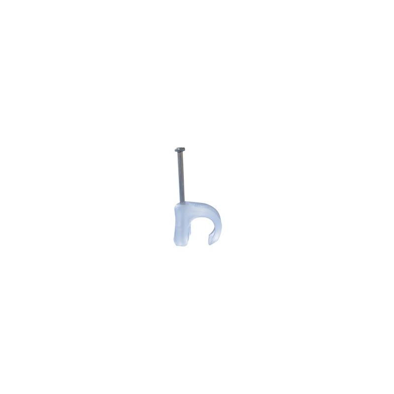 Grapa para cable redondo de 5mm color transparente (100pzs) (3102-00100)