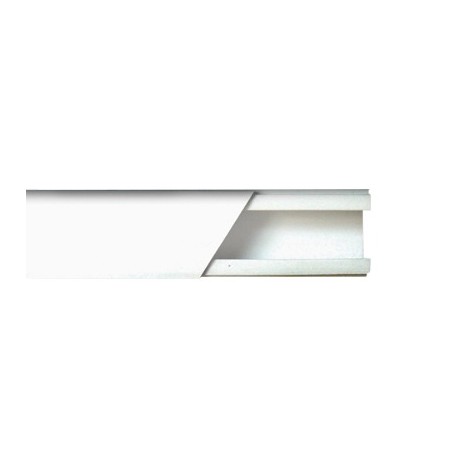Canaleta color blanco de PVC auto extinguible de una vía, 20 x 17 tramo 2.5m (5201-01250)