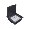 Caja de Piso para Dos Módulos Universales (Socket M2), para Alimentación Eléctrica y Redes de Datos (11000-33401) No Incluye ...