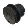 Multicontactos Empotrable Doble/ USB A & C, Color Negro, No Incluye Cable de Poder (11000-83604)