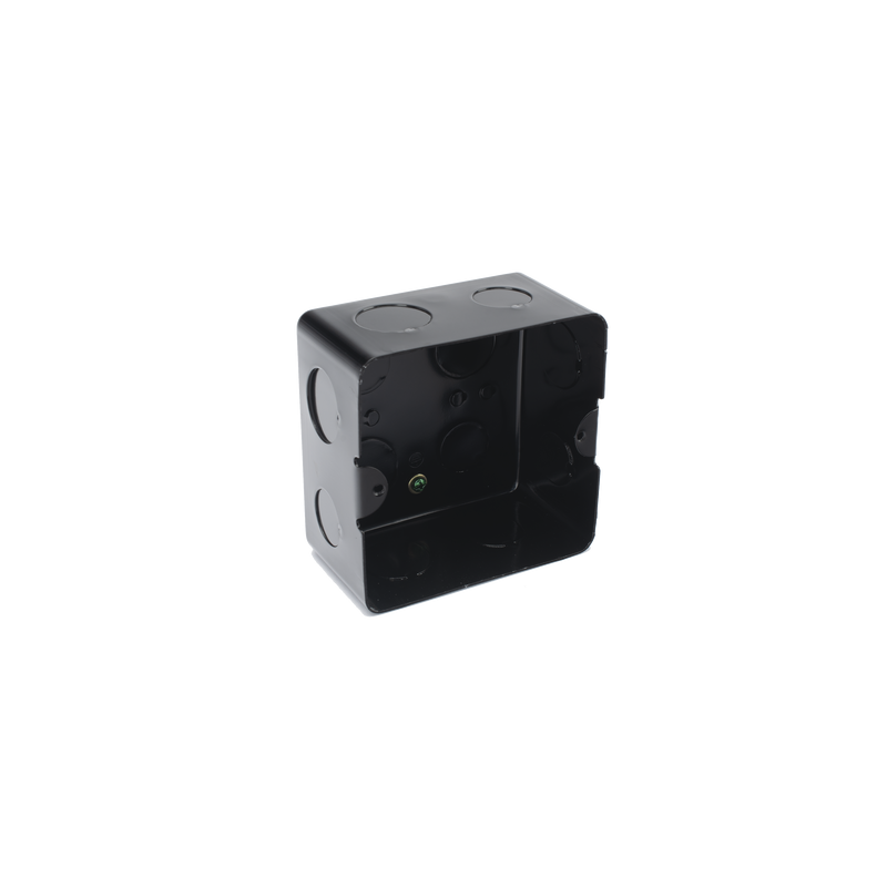 Caja de Registro de Acero Galvanizado, 10x10 cm (3.94x3.94 Pulgadas), Color Negro (11000-00000)