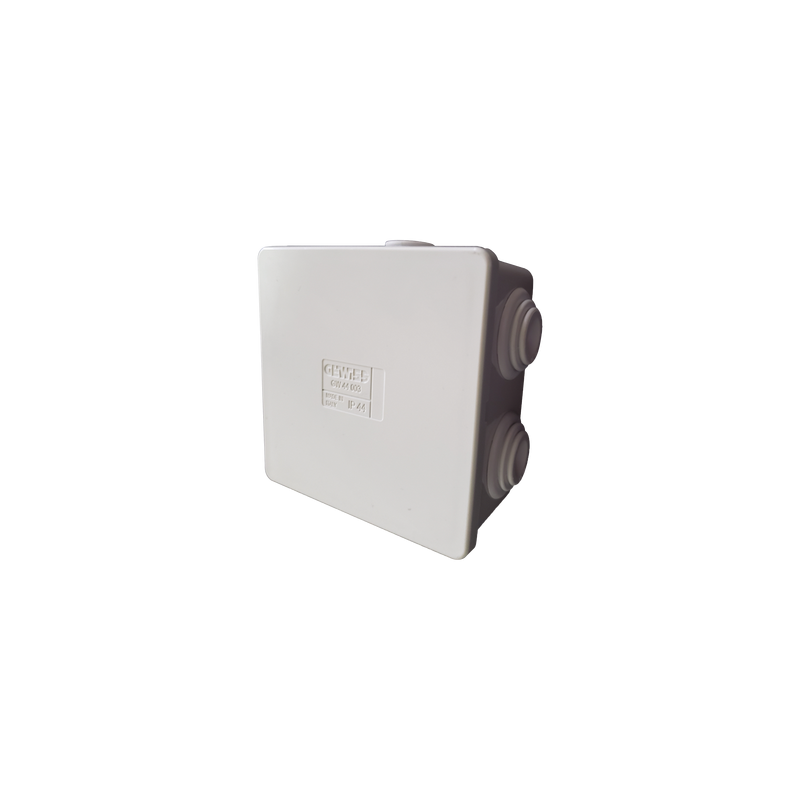 Caja Estanca de PVC Para Derivación y Conexión, 6 Entradas, Tapa a Presión, 80×80×40 mm (Mayor Área Interna, Uso Exterior IP4...