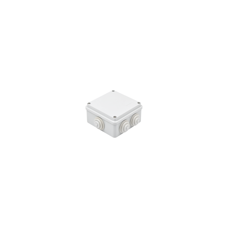 Caja Estanca de PVC Para Derivación y Conexión, 6 Entradas, Tapa Atornillada,100x100x50 mm (Área Interna), Uso Exterior IP55,...