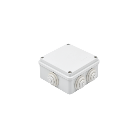 Caja Estanca de PVC Para Derivación y Conexión, 6 Entradas, Tapa Atornillada,100x100x50 mm (Área Interna), Uso Exterior IP55,...