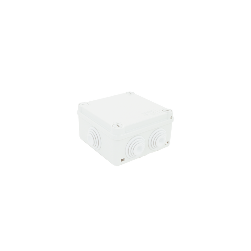 Caja Estanca de PVC Para Derivación y Conexión, 6 Entradas, Tapa con Tornillo de 1/4" de Vuelta, 100x100x50 mm (Área Interna)...