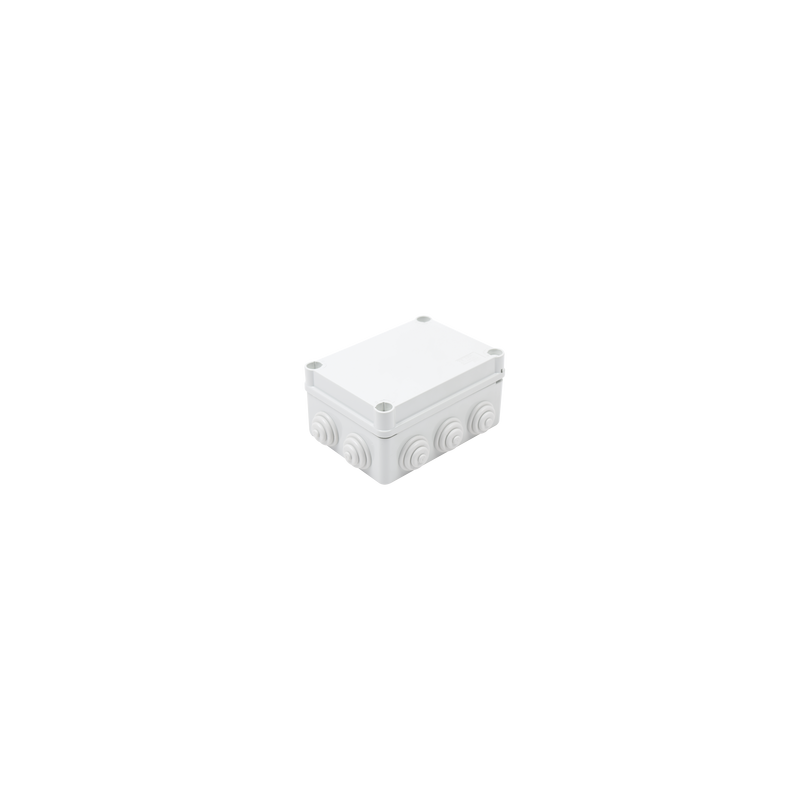 Caja Estanca de PVC Para Derivación y Conexión, 10 Entradas, Tapa con Tornillo de 1/4" de Vuelta, 150x110x70 mm (Área interna...
