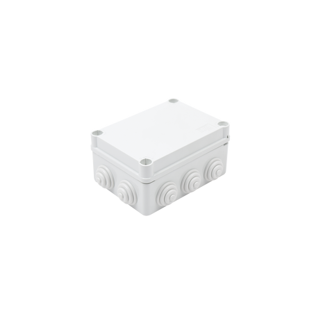 Caja Estanca de PVC Para Derivación y Conexión, 10 Entradas, Tapa con Tornillo de 1/4" de Vuelta, 150x110x70 mm (Área interna...