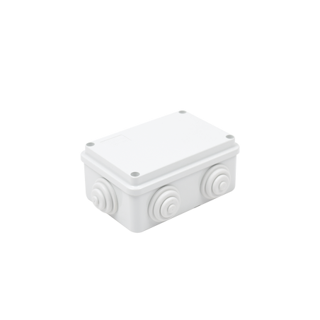 Caja Estanca de PVC Para Derivación y Conexión, 6 Entradas, Tapa Atornillada, 120x80x50 mm (Área interna), Uso Exterior IP55,...
