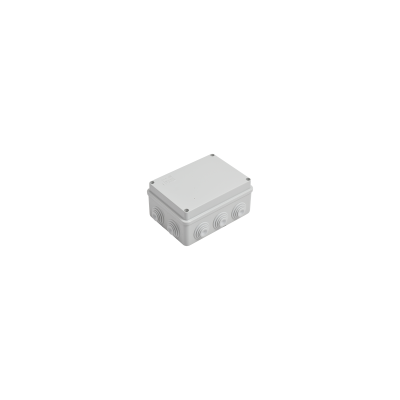 Caja Estanca de PVC Para Derivación y Conexión, 10 Entradas, Tapa Atornillada, 150x110x70 mm (Área interna), Uso Exterior IP5...
