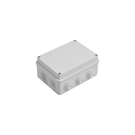 Caja Estanca de PVC Para Derivación y Conexión, 10 Entradas, Tapa Atornillada, 150x110x70 mm (Área interna), Uso Exterior IP5...