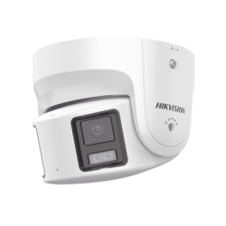 [PROTECCIÓN ACTIVA] Turret IP Panorámica 8 Megapíxel / 2 Lentes 4 mm (180°) / Imagen a Color 24/7 (ColorVu) / PoE / WDR 130° ...