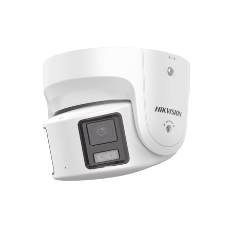 [PROTECCIÓN ACTIVA] Turret IP Panorámica 8 Megapíxel / 2 Lentes 4 mm (180°) / Imagen a Color 24/7 (ColorVu) / PoE / WDR 130° ...