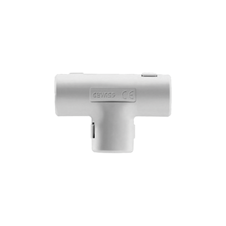 Unión en "T" para tubería rígida, recomendado para cable eléctrico, PVC Auto-extinguible, de 16 mm