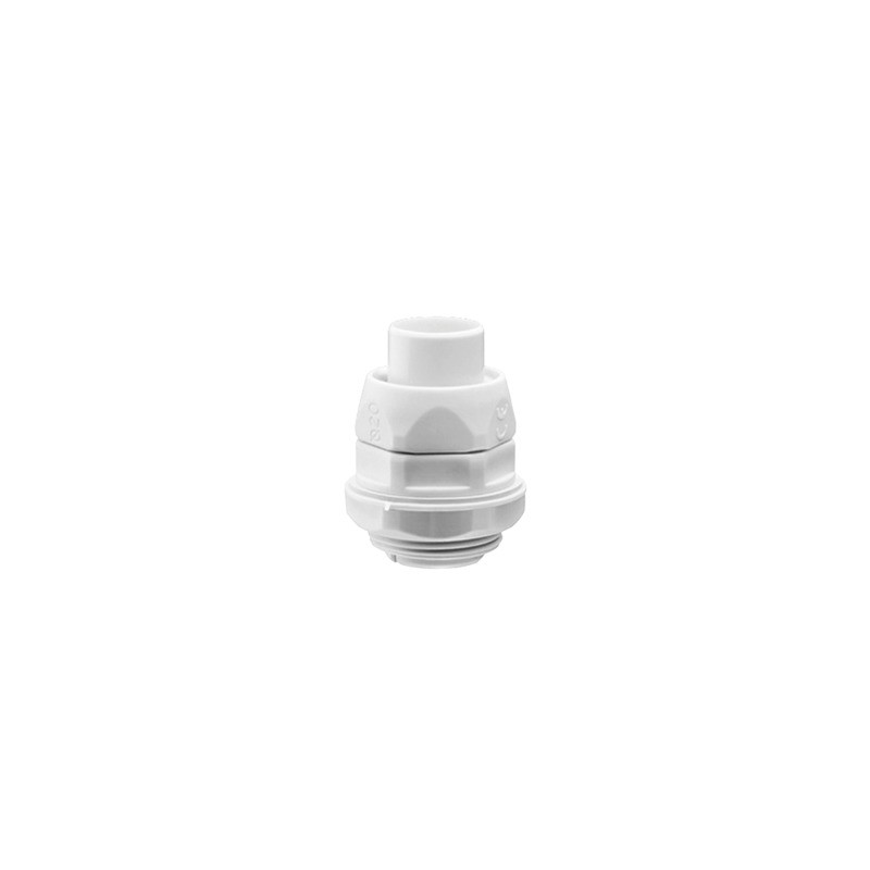 Conector (Racor) de tubería flexible a caja, PVC Auto-Extinguible de 25 mm, IP55