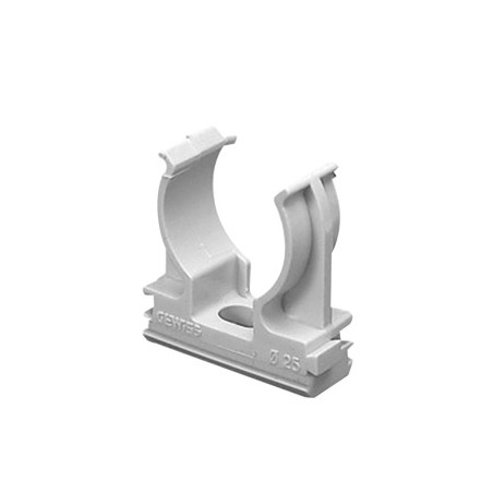 Soporte de presión (Abrazadera), PVC Auto-extinguible, abierto para tubería de 16 mm