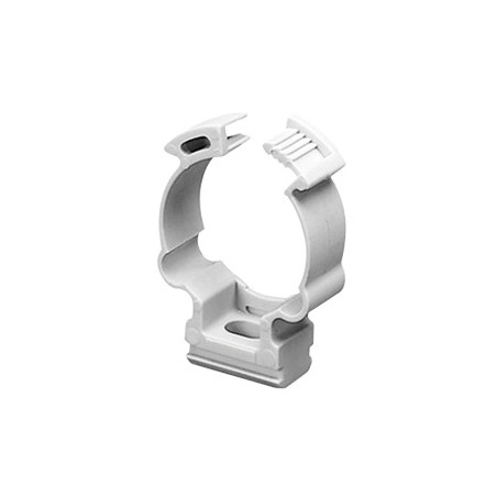 Soporte de collar (Abrazadera), PVC Auto-extinguible, cerrado para tubería de 16 mm