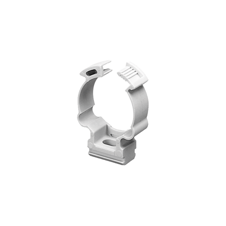 Soporte de collar (Abrazadera), PVC Auto-extinguible, cerrado para tubería de 40 mm