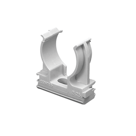 Soporte de presión (Abrazadera), PVC Auto-extinguible, abierto para tubería de 50 mm