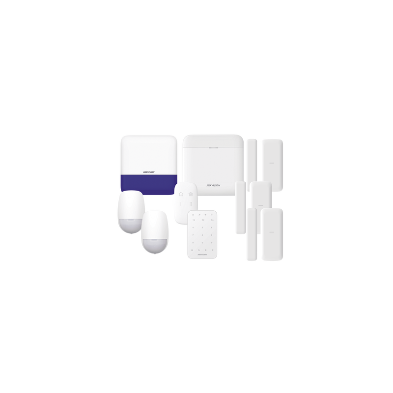 (AX PRO) KIT de Alarma AX PRO / Incluye: 1 Hub con batería de respaldo/ 2 Sensores PIR / 3 Contactos Magnéticos mini / 1 Cont...
