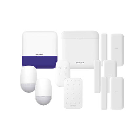 (AX PRO) KIT de Alarma AX PRO / Incluye: 1 Hub con batería de respaldo/ 2 Sensores PIR / 3 Contactos Magnéticos mini / 1 Cont...