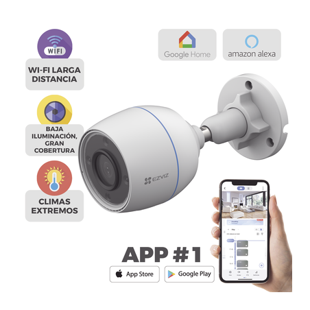 Bala WiFi / 2  Megapixel / Detección humana / Micrófono Integrado / Micro SD / Excelente Vision Nocturna / Exterior