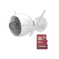 Kit de Camara WiFi y Memoria Micro SD / Incluye 1 Pieza C3X y 1 Memoria MicroSD 32GB / Audio de Dos Vías / Colores en Oscurid...