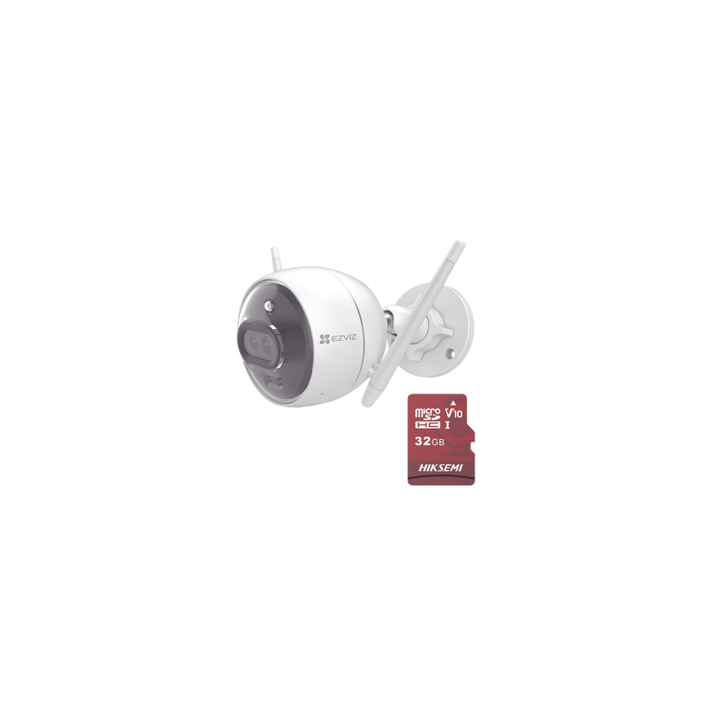 Kit de Camara WiFi y Memoria Micro SD / Incluye 1 Pieza C3X y 1 Memoria MicroSD 32GB / Audio de Dos Vías / Colores en Oscurid...