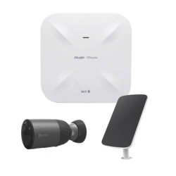 Kit de Cámaras Wi-Fi  con Access Point/ Incluye 1 Cámara de Batería  CS-BC1C / 1 Pane solar Mod. CS-CMT-SOLARPANEL-E / 1 Acce...