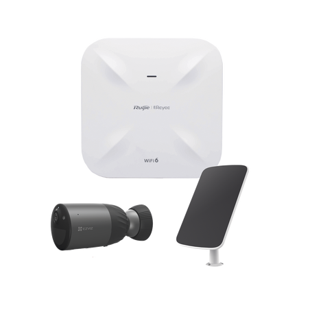 Kit de Cámaras Wi-Fi  con Access Point/ Incluye 1 Cámara de Batería  CS-BC1C / 1 Pane solar Mod. CS-CMT-SOLARPANEL-E / 1 Acce...