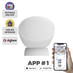 Sensor de Movimiento PIR Inteligente / Inalámbrico / Compatible con HUB CS-A3 / Cuenta con Inmunidad para Mascotas / Protocol...