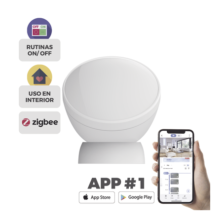 Sensor de Movimiento PIR Inteligente / Inalámbrico / Compatible con HUB CS-A3 / Cuenta con Inmunidad para Mascotas / Protocol...