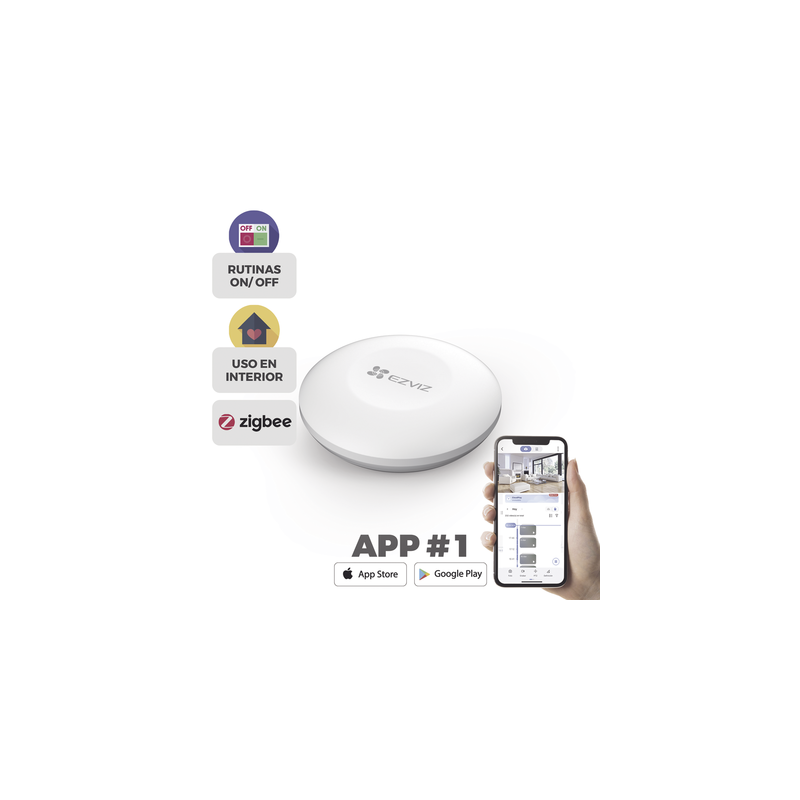 Botón de Emergencia Inalambrico / Compatible con Kit de Alarmas EZVIZ / Protocolo Zigbee