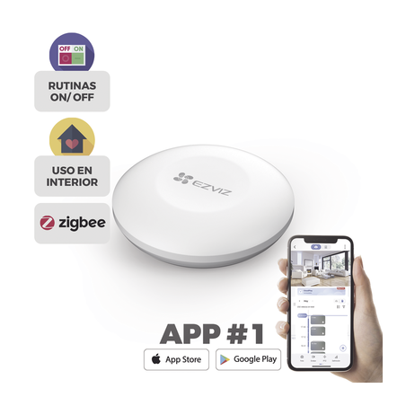 Botón de Emergencia Inalambrico / Compatible con Kit de Alarmas EZVIZ / Protocolo Zigbee