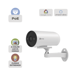 Cámara IP Exterior PoE / Color Night Vision / 3 Megapixel (2K) / AI Detección Humana y Vehiculos / H.265 / Vision Nocturna a ...