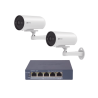 Kit de cámaras PoE Para Uso en Exterior / PoE Estandar Af / 2 piezas CS-H5/3MP/ 1 Pieza de Switch DS-3E1505P-EI/M / Vision No...
